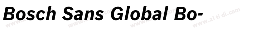 Bosch Sans Global Bo字体转换